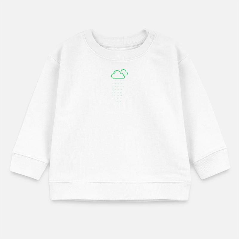 Code de pluie nuageuse Sweat bébé bio Stanley/Stella