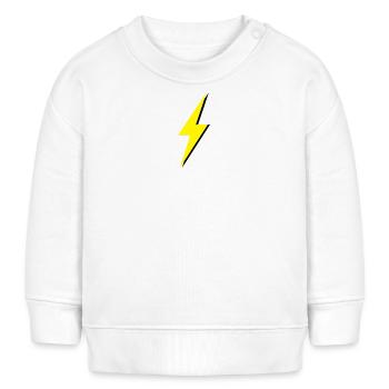 Gelber und schwarzer Blitz - Baby Organic Sweatshirt Baby Changer von Stanley/Stella - Weiß - Vorne