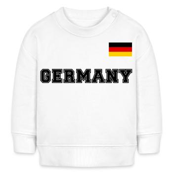 Look maillot de l’Allemagne – ALLEMAGNE avec drapeau - Sweat bébé bio Stanley/Stella - blanc - Devant