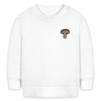 Champignon bestickt - Baby Organic Sweatshirt Baby Changer von Stanley/Stella - Weiß - Vorne