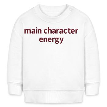 Statement Spruch bestickt - Baby Organic Sweatshirt Baby Changer von Stanley/Stella - Weiß - Vorne