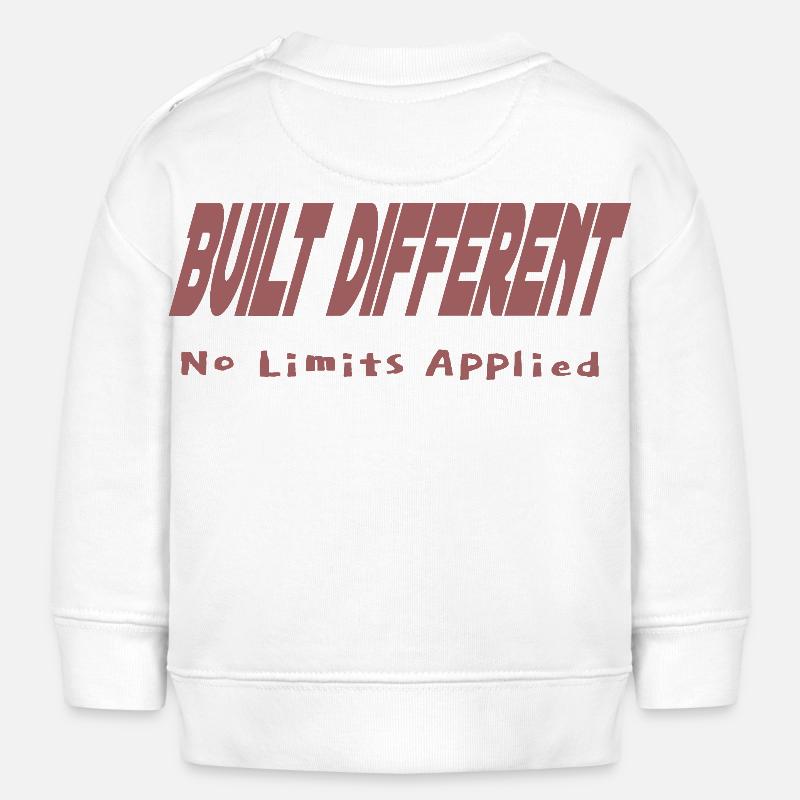 Construit différemment – Aucune limite appliquée - Sweat bébé bio Stanley/Stella - blanc