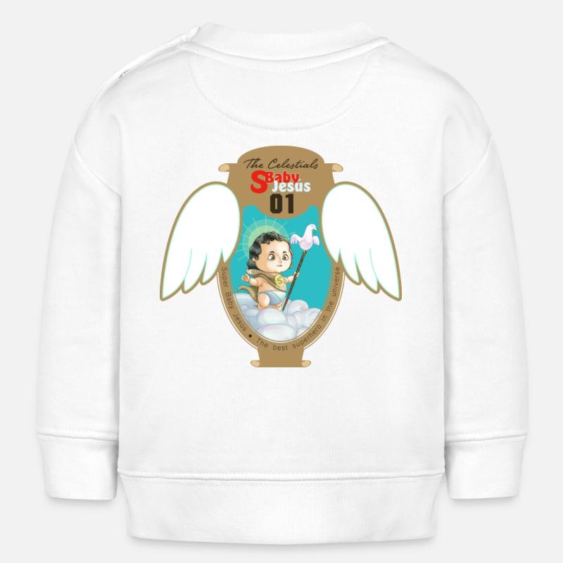 Jesus Classic Baby Shield - Baby Sweatshirt by Stanley/Stella - white