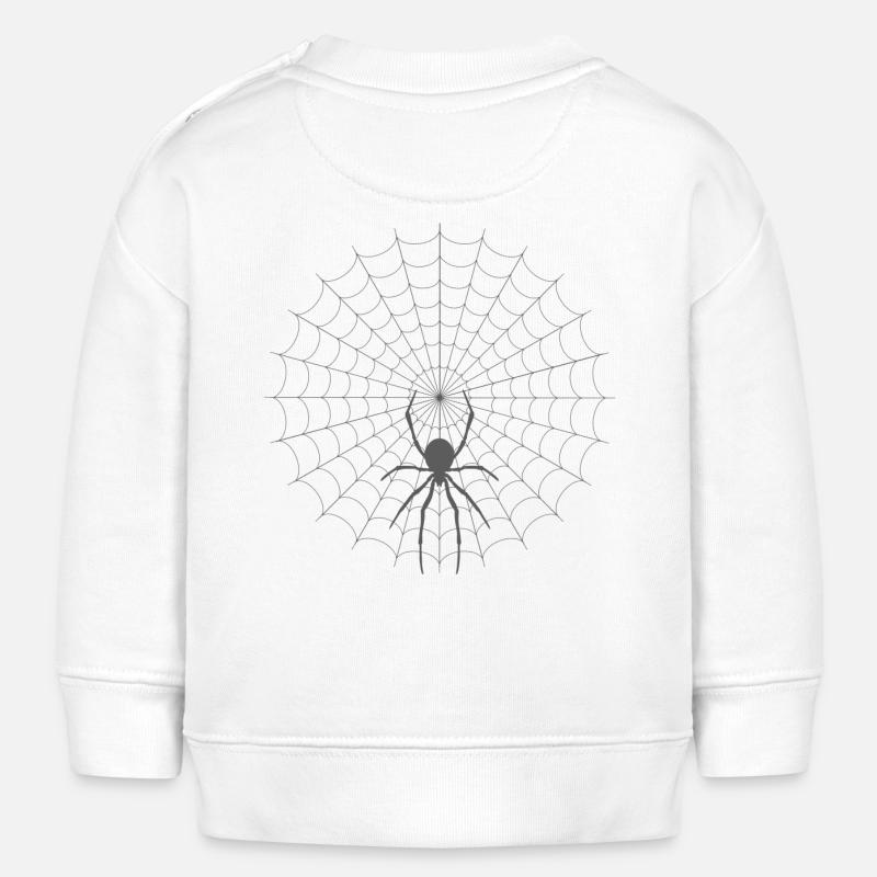 Silhouette de toile d’araignée - Sweat bébé bio Stanley/Stella - blanc