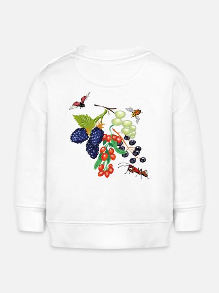 Obst mit Insekten - Baby Organic Sweatshirt Baby Changer von Stanley/Stella - Weiß