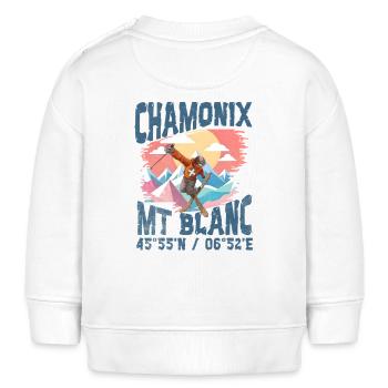 Chamonix free style blc - Sweat bébé bio Stanley/Stella - blanc - Dos