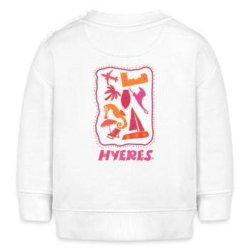 Mish-mash Hyères the palm trees travel France - Baby Sweatshirt by Stanley/Stella - white - Back