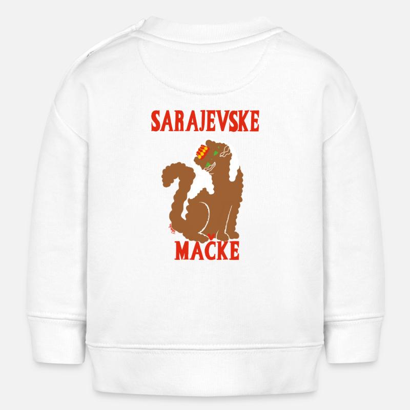 Chat de Sarajevo Bosnie - Sweat bébé bio Stanley/Stella - blanc