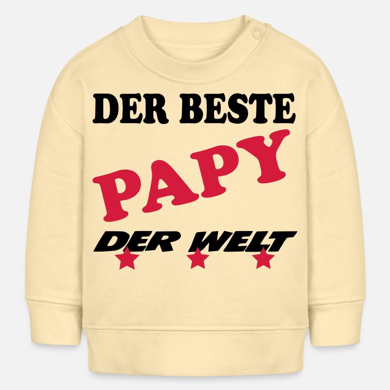 DER BESTE PAPY 200 - Felpa neonato bio di Stanley/Stella - crema
