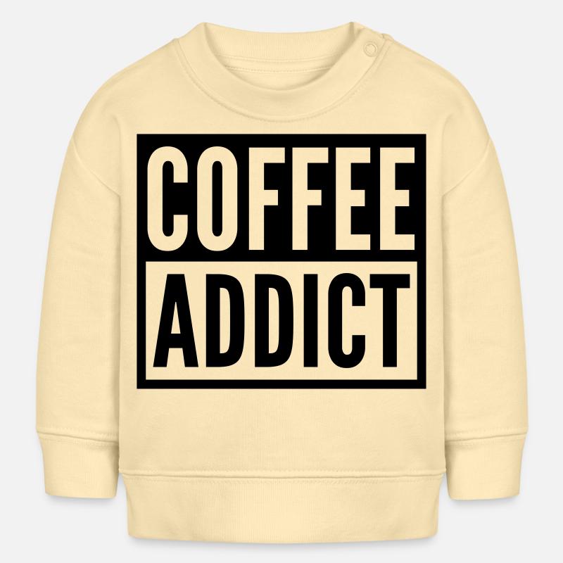 coffee addict - Sweat bébé bio Stanley/Stella - crème