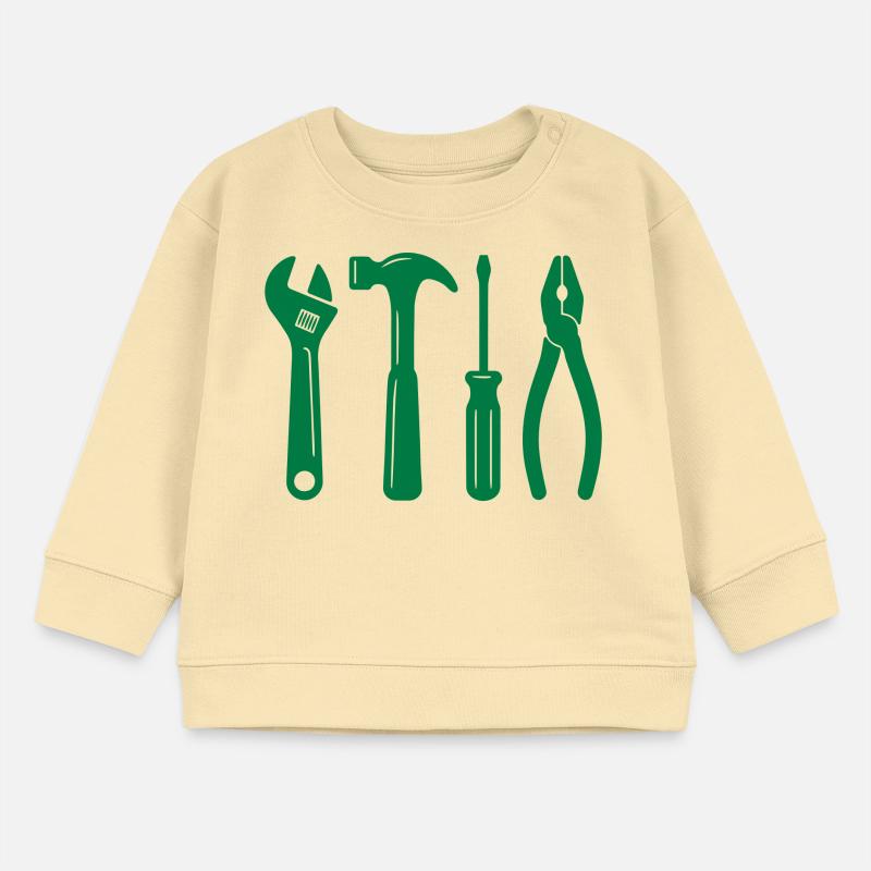 Tools logo. Tool icon symbol. Working tools. Tool Baby Sweatshirt by Stanley/Stella