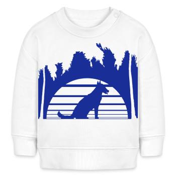 Hund Strand Urlaub Sonne Meer Palmen Ferien Schön - Baby Organic Sweatshirt Baby Changer von Stanley/Stella - Creme - Vorne