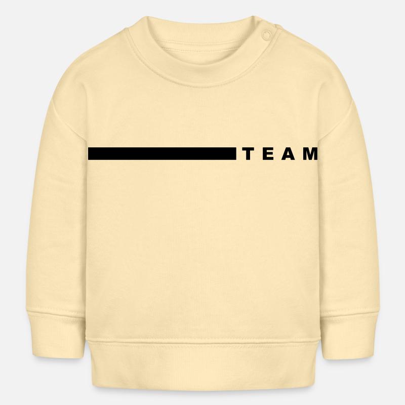 Équipe à droite de la poutre - Sweat bébé bio Stanley/Stella - crème