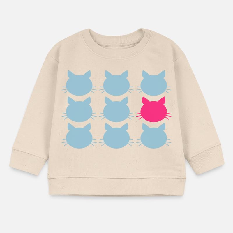 9 Cats Pattern Difference To Be Different Baby Sweatshirt by Stanley/Stella