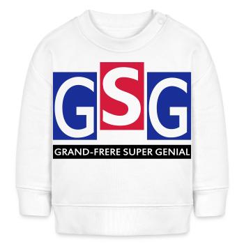 GRAND FRERE super génial - Sweat bébé bio Stanley/Stella - crème - Devant