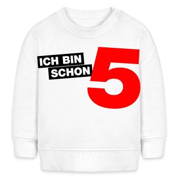 Ich bin schon 5 - Baby Organic Sweatshirt Baby Changer von Stanley/Stella - Creme - Vorne