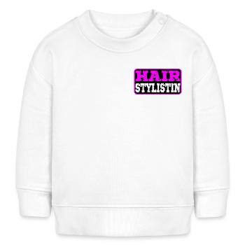 Hairstylistin Friseurin - Baby Organic Sweatshirt Baby Changer von Stanley/Stella - Creme - Vorne