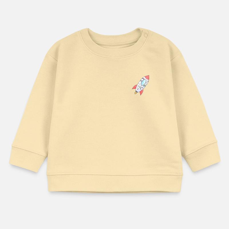 Fusée colorée en orbite Sweat bébé bio Stanley/Stella