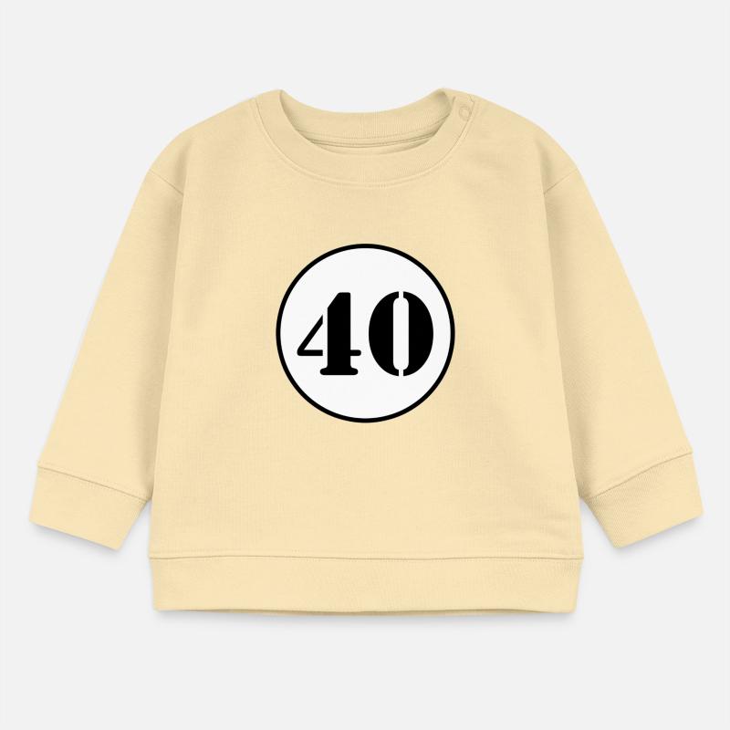 NUMMER 40 Vierzig Geburtstag Geschenk Baby Organic Sweatshirt Baby Changer von Stanley/Stella