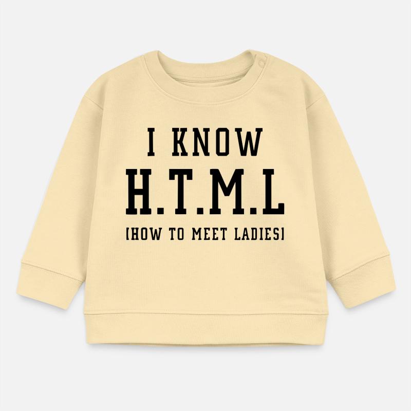 I know HTML Baby Organic Sweatshirt Baby Changer von Stanley/Stella