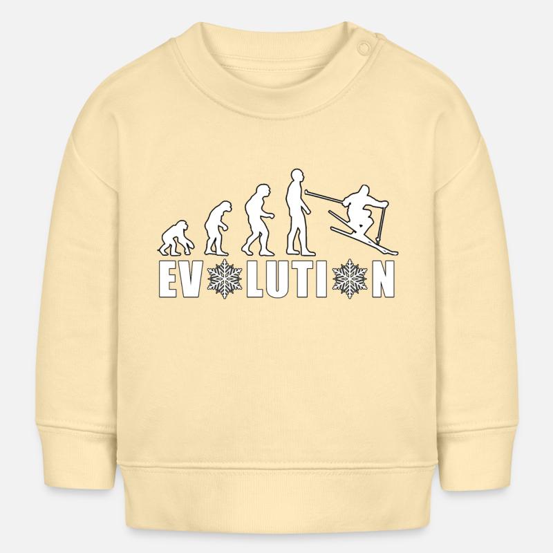 EVOLUTION Ski Winter Gift Christmas Gift - Baby Sweatshirt by Stanley/Stella - cream