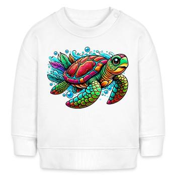 Schildkröte - Baby Organic Sweatshirt Baby Changer von Stanley/Stella - Creme - Vorne