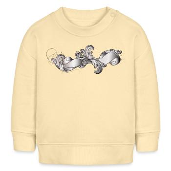 Élégante bannière baroque ornée de courbes - Sweat bébé bio Stanley/Stella - crème - Devant