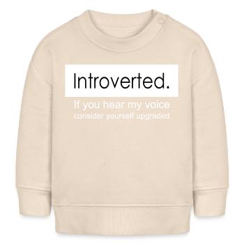 introverti - Sweat bébé bio Stanley/Stella - écru doux - Devant