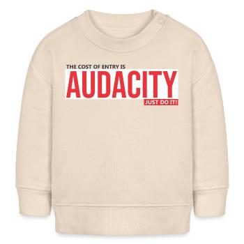 Audacity Mut zum Sprung - Baby Organic Sweatshirt Baby Changer von Stanley/Stella - Natur - Vorne