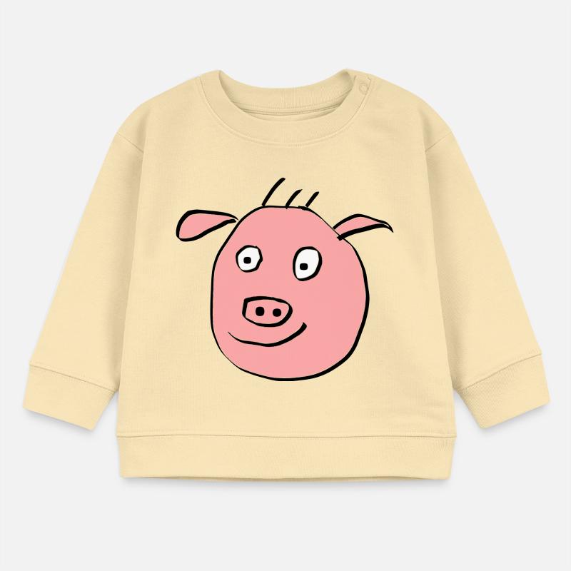 Visage de cochon mignon Sweat bébé bio Stanley/Stella