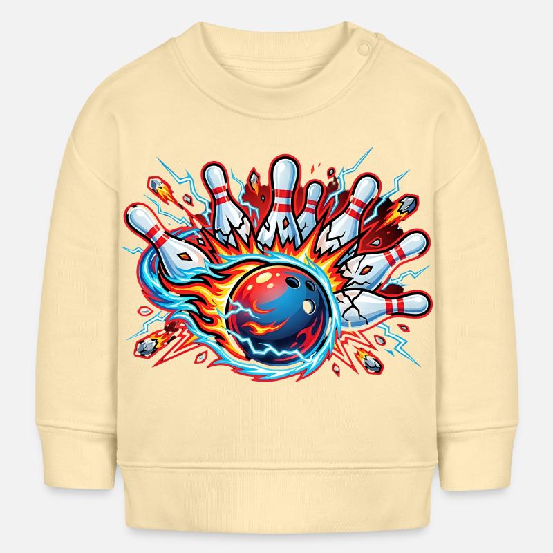 Bowling - Sweat bébé bio Stanley/Stella - crème