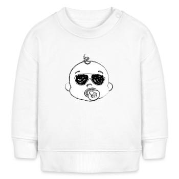 Idée cadeau, drôle, famille, bébé, fun, cool, Noël - Sweat bébé bio Stanley/Stella - crème - Devant