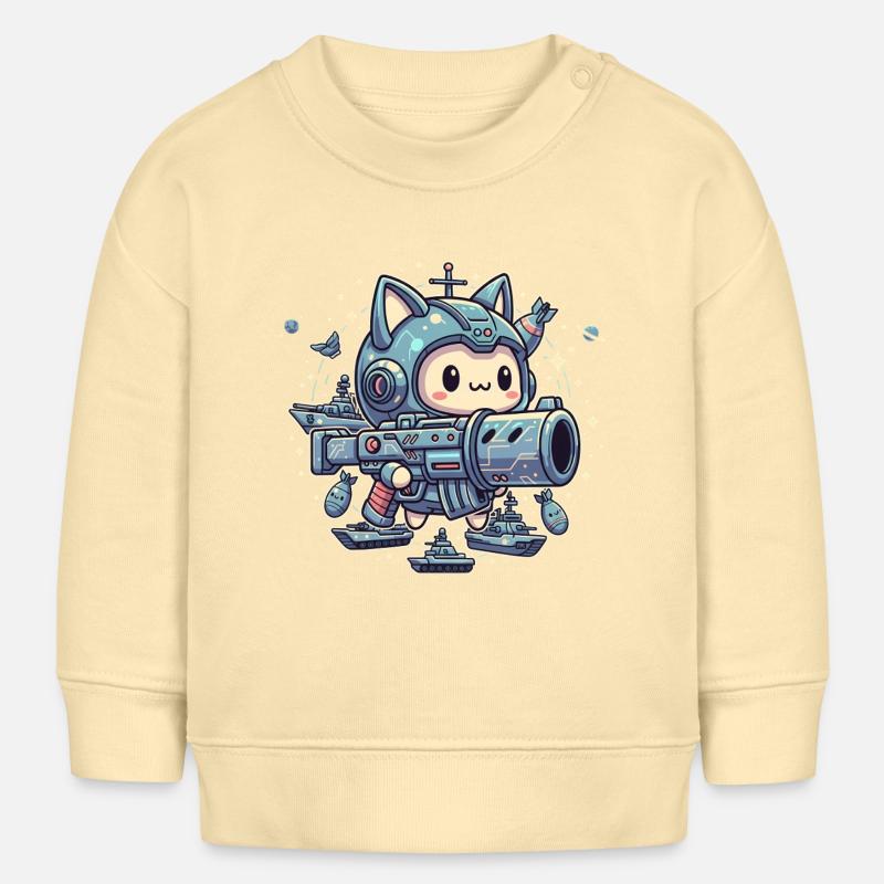 Guerrier Mignon de l’Espace - Sweat bébé bio Stanley/Stella - crème