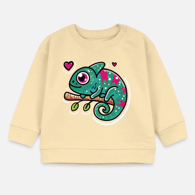 Caméléon mignon Sweat bébé bio Stanley/Stella