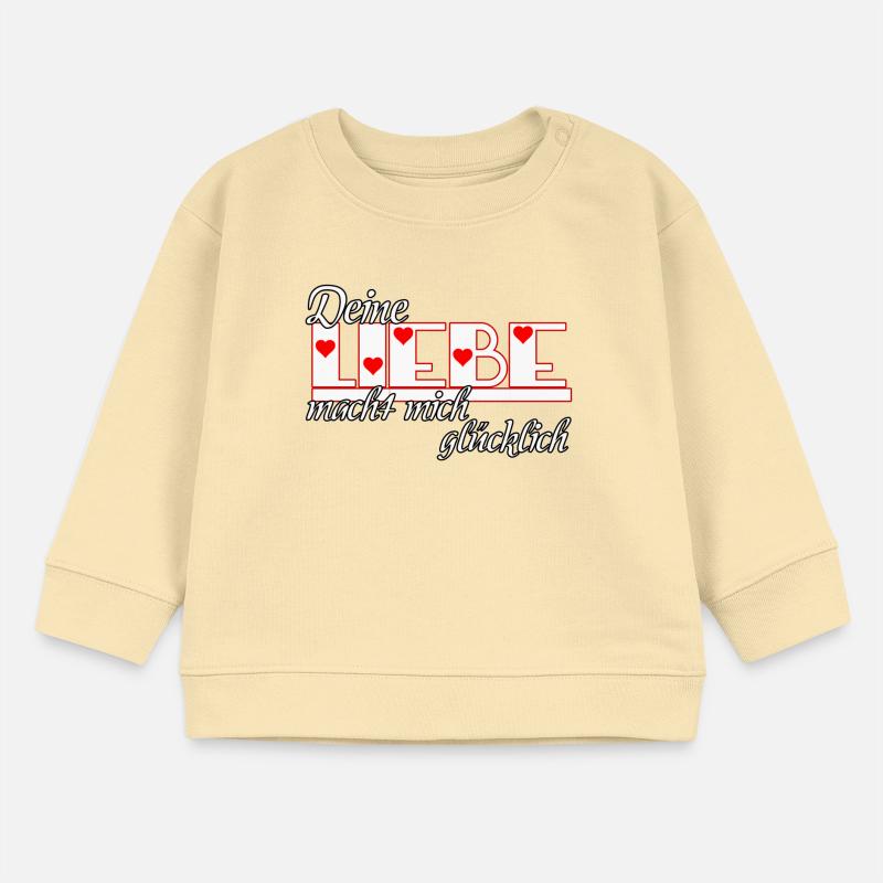 Liebe Glück Ehe Paar Partnerschaft Geschenk Baby Organic Sweatshirt Baby Changer von Stanley/Stella