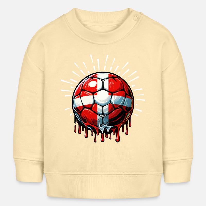 Danemark Fan Shirt - Sweat bébé bio Stanley/Stella - crème