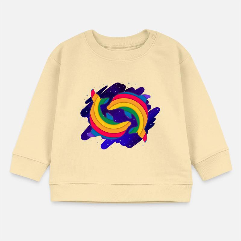 Rainbow Dolphins (Sky) Baby Sweatshirt by Stanley/Stella