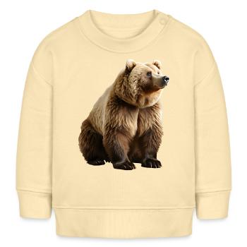 Les ours bruns sont omnivores - Sweat bébé bio Stanley/Stella - crème - Devant
