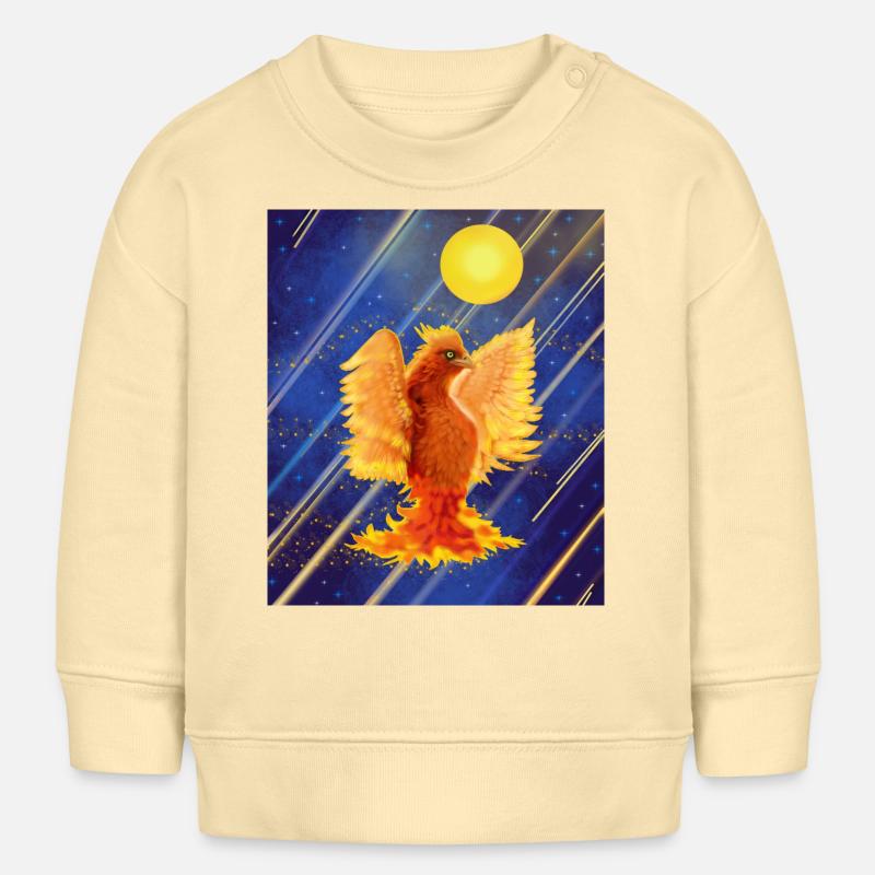 Cosmic Glowing Firebird: Cyber-Semurg - Baby Sweatshirt by Stanley/Stella - cream