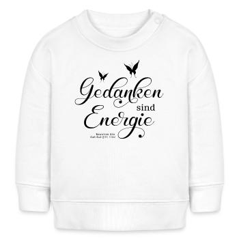 Gedanken sind Energie - Baby Organic Sweatshirt Baby Changer von Stanley/Stella - Creme - Vorne