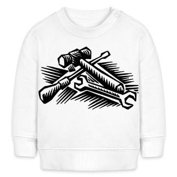 outil - Sweat bébé bio Stanley/Stella - crème - Devant