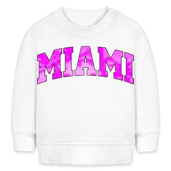Miami-Logo: College-Design mit tropischem Flair - Baby Organic Sweatshirt Baby Changer von Stanley/Stella - Creme - Vorne