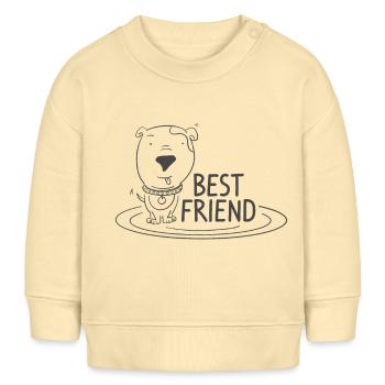 Meilleur ami / Chien / Meilleur ami de l’homme - Sweat bébé bio Stanley/Stella - crème - Devant