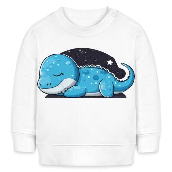 Süßer Dinosaurier schläft tief und fest - Baby Organic Sweatshirt Baby Changer von Stanley/Stella - Creme - Vorne