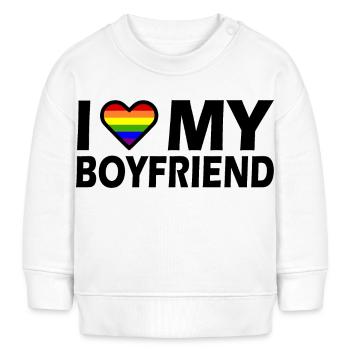 I love my boyfriend - Baby Organic Sweatshirt Baby Changer von Stanley/Stella - Creme - Vorne