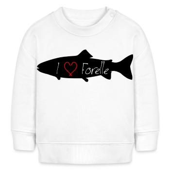 I love trout black transparent - Baby Sweatshirt by Stanley/Stella - cream - Front