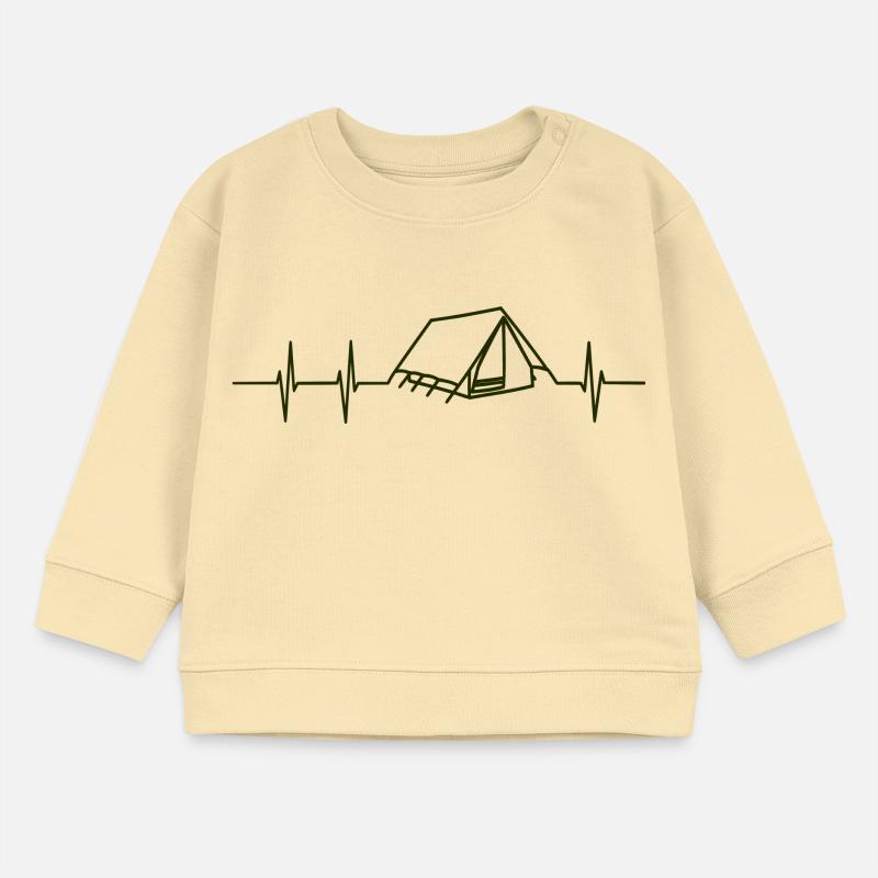 Herzfrequenz Camping Baby Organic Sweatshirt Baby Changer von Stanley/Stella