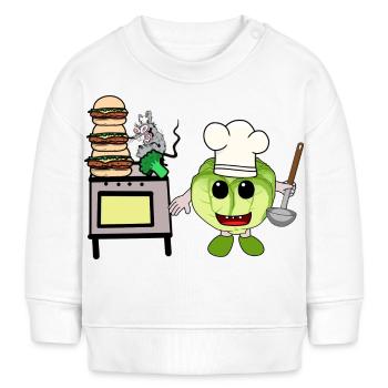 chou cuisine cuisine cuisinier amateur chefs hôtes - Sweat bébé bio Stanley/Stella - crème - Devant