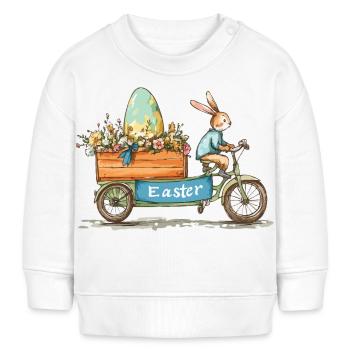 Joyeuses Pâques Lapin de Pâques - Sweat bébé bio Stanley/Stella - crème - Devant