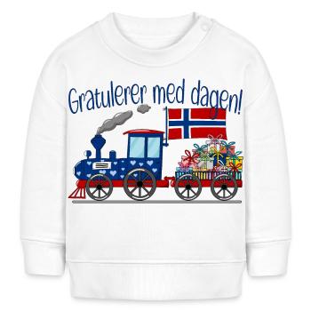 Congratulators med dagen Norway Gifts Railway - Sweat bébé bio Stanley/Stella - crème - Devant